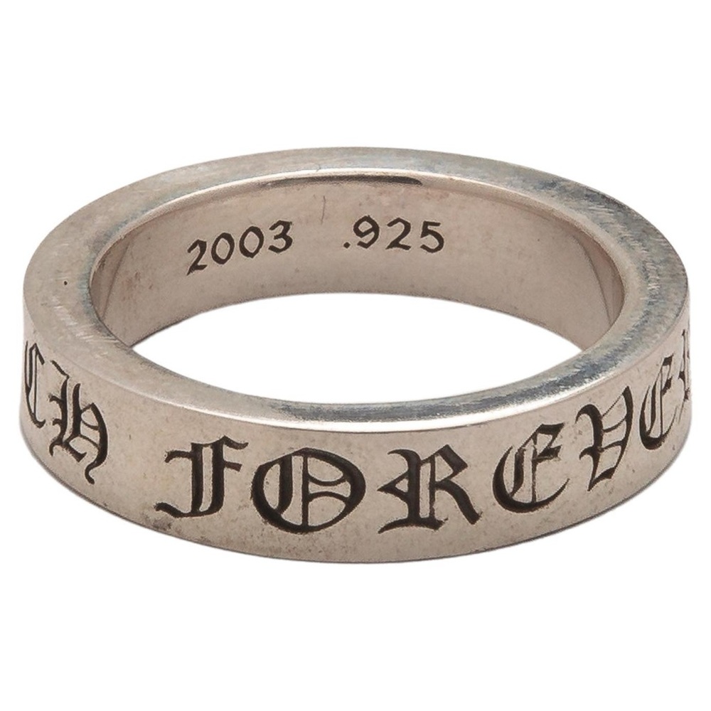 Silver Engraved Ring Chrome Hearts